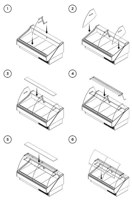 Hydra Kool KPM-CG-80-S Deli Products and Packaged Meat Curved Glass Deli Case - Top Restaurant Supplies