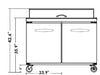 Kool-It KST-48-2 48??Sandwich Prep Table, 13.1 Cu. Ft. - Top Restaurant Supplies