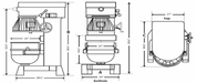 Dutchess DUT/V-80EL 80 Quart Planetary Mixer w/Elec Lift, 208-240/60/3, 4HP, 14 amps (Floor Model) - Top Restaurant Supplies