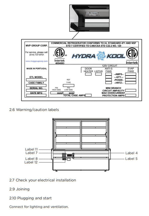 Hydra Kool KBD-CG-80-D Curved Glass Bakery Deli Case - Top Restaurant Supplies