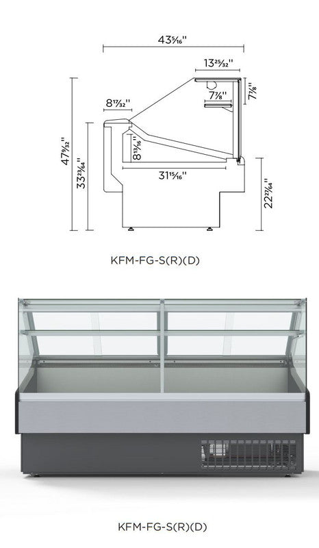 Hydra-Kool KFM-FG-50-S Fresh Meat Flat Glass Deli Case - Top Restaurant Supplies