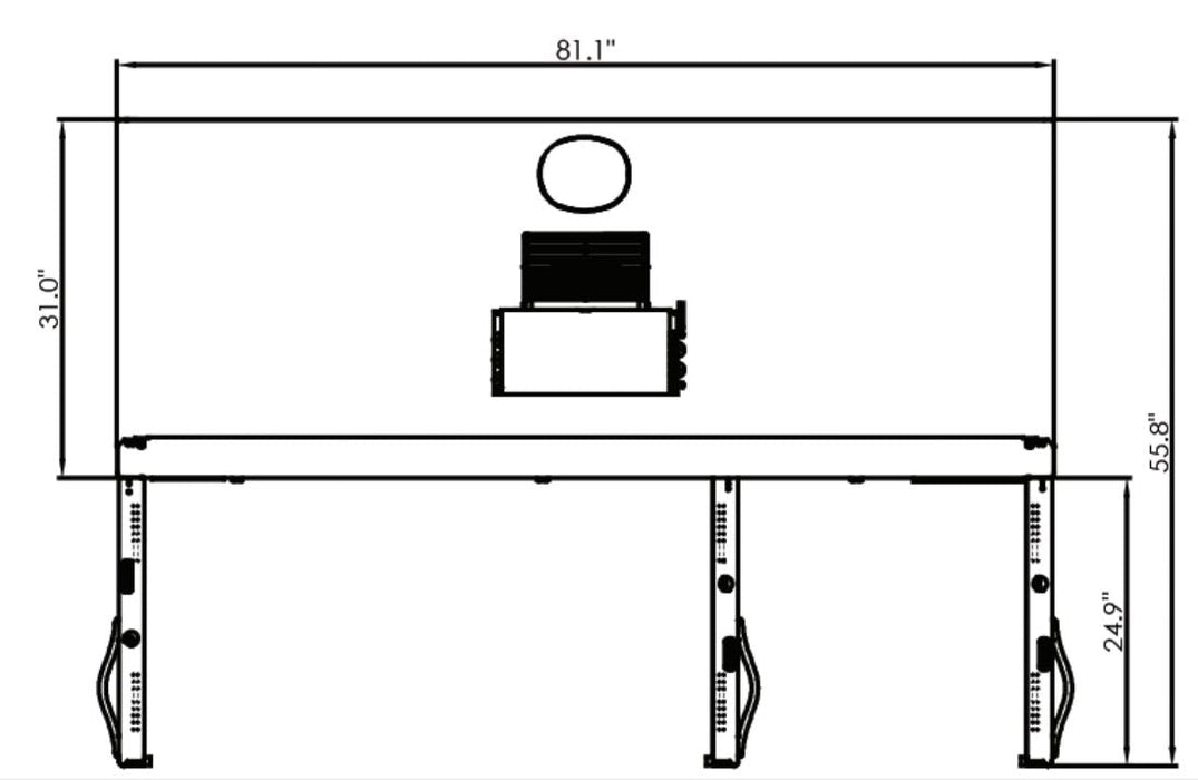 Kool-It KTSR-3 Triple Door Refrigerator Top Mount, 81.1" Wide, 67 Cu. Ft. - Top Restaurant Supplies