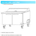 Kool-It KUCR-72-3 72??Undercounter Refrigerator, 20.2 Cu. Ft. - Top Restaurant Supplies