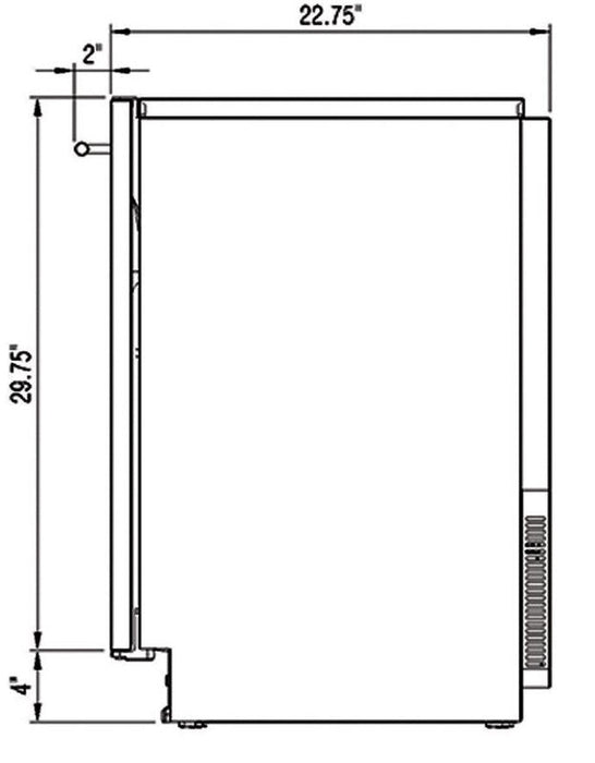 Kool-It KOU-70-AB Undercounter Outdoor Ice Maker, 66 Lbs. Per Day, undercounter, bell-shaped ice - Top Restaurant Supplies