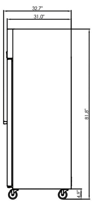 Kool-It KTSF-2 Double Door Freezer Top Mount, 53.9" Wide, 43 Cu. Ft. - Top Restaurant Supplies
