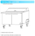 KOOL-IT KST-36-2  SANDWICH PREP TABLE - 36in - Top Restaurant Supplies