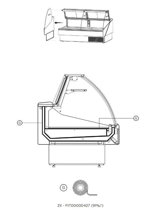 Hydra-Kool KFM-OF-40-S Fresh Meat Open Front Deli Case - Top Restaurant Supplies