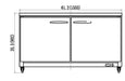 IKON IUC61R Undercounter Refrigerator, 61.2" Wide, 13.2 Cu. Ft. - Top Restaurant Supplies