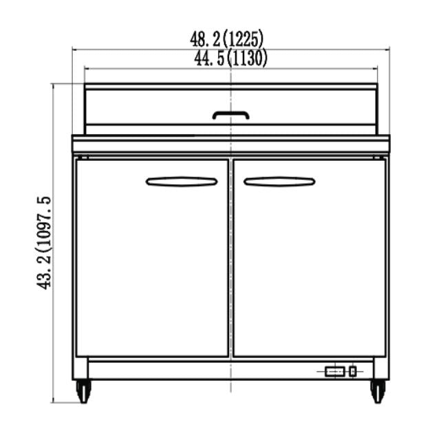 IKON ISP48M Megatop Salad and Sandwich Prep Table, 48.2" Wide, 8.8 Cu. Ft. - Top Restaurant Supplies