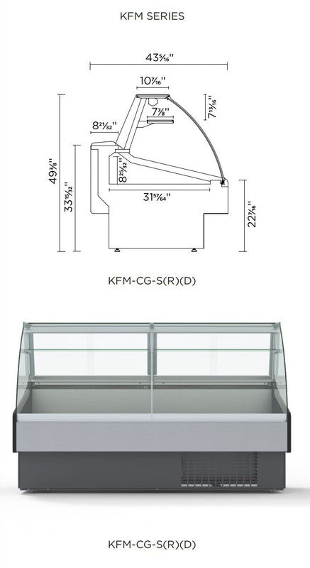 Hydra-Kool KFM-CG-60-S Fresh Meat Curved Glass Deli Case - Top Restaurant Supplies