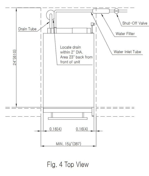 Kool-It KOU-70-AB Undercounter Outdoor Ice Maker, 66 Lbs. Per Day, undercounter, bell-shaped ice - Top Restaurant Supplies