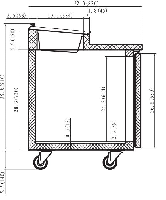 IKON IPP71 Pizza Prep Table, 70.8" Wide, 19.25 Cu. Ft. - Top Restaurant Supplies