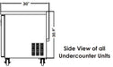 Kool-It KUCR-27-1 27??Undercounter Refrigerator, 7 Cu. Ft. - Top Restaurant Supplies