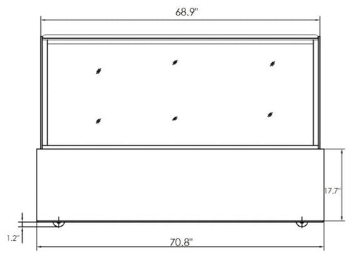 Kool-It KBF-72D Flat Glass Display Case, 70.8" Wide, 21.5 Cu. Ft. - Top Restaurant Supplies