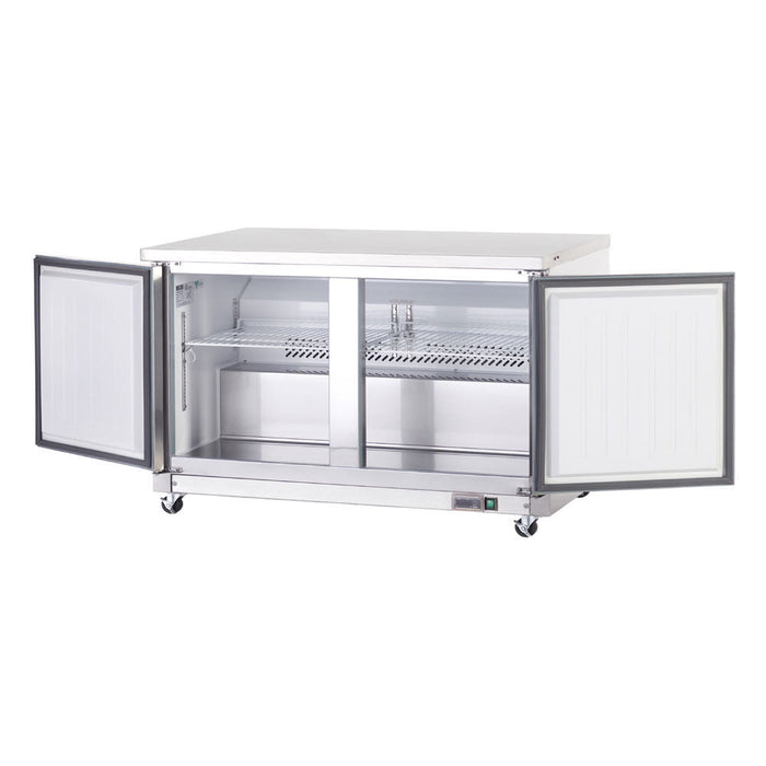 Arctic Air AUC60F Double Door Under-Counter Freezer, 15.5 Cu. Ft. - Top Restaurant Supplies