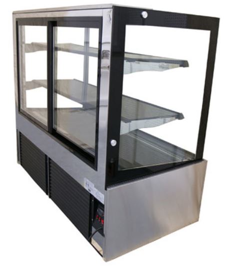 Kool-It KBF-72D Flat Glass Display Case, 70.8" Wide, 21.5 Cu. Ft. - Top Restaurant Supplies