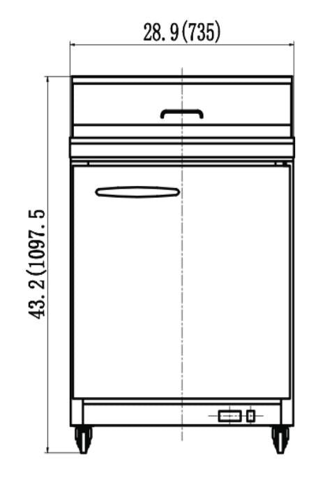 IKON ISP29M Megatop Salad and Sandwich Prep Table, 28.9" Wide, 5.2 Cu. Ft. - Top Restaurant Supplies