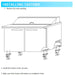 Kool-It KUCF-60-2 60??Undercounter Freezer, 16.7 Cu. Ft. - Top Restaurant Supplies