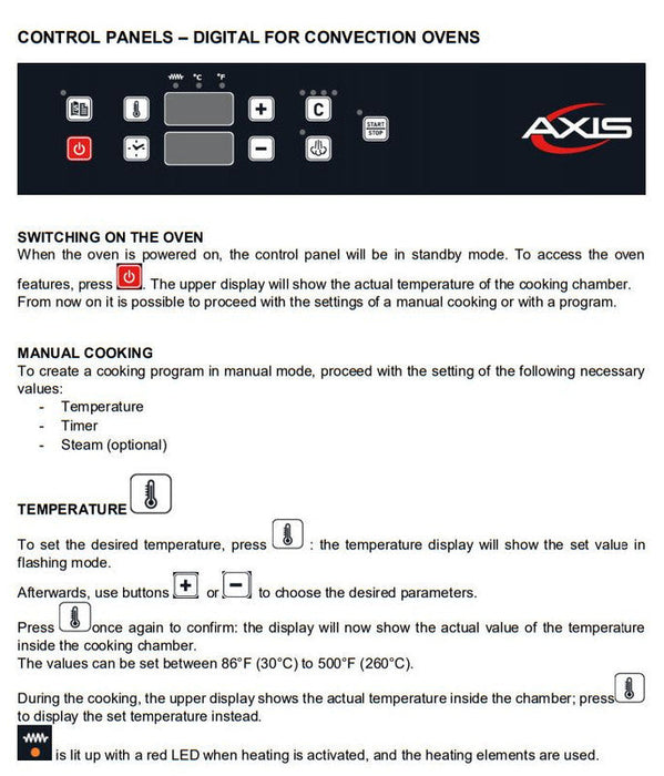 Axis AX-CL06D Full Size Combi Oven Digital Controls - Reversing Fans - 6 Shelves - Top Restaurant Supplies