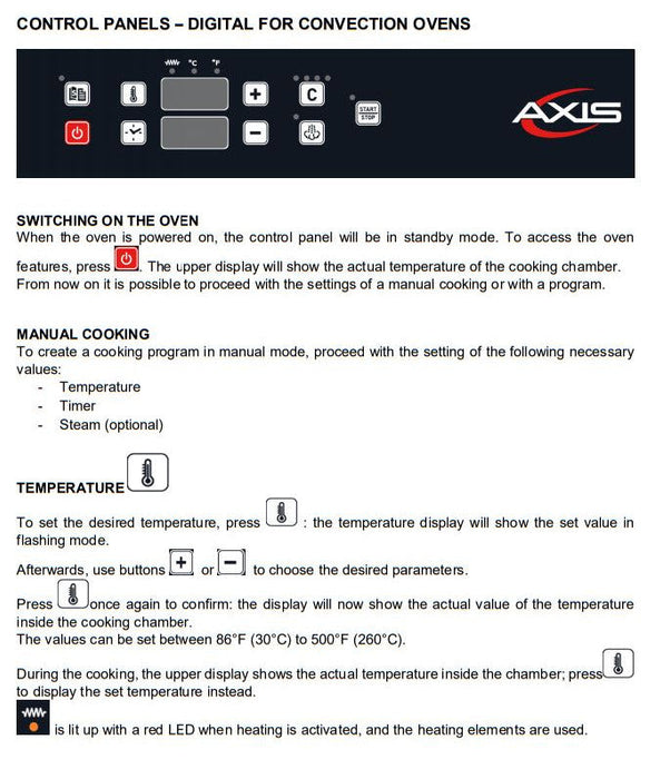 Axis AX-514RH Half Size Convection Oven with Humidity
 Manual Controls - Reversing Fan - 4 shelves - Top Restaurant Supplies