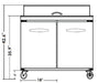 KOOL-IT KST-36-2  SANDWICH PREP TABLE - 36in - Top Restaurant Supplies