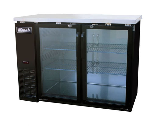 Migali 48" Glass Door Back Bar Refrigerator  C-BB48G-HC - Top Restaurant Supplies