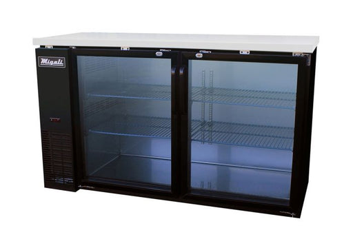 Migali 60" Glass Door Back Bar Refrigerator, Competitor Series -C-BB60G-HC - Top Restaurant Supplies