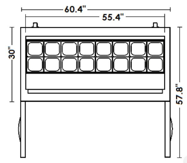 Kool-It KST-60-2 60??Sandwich Prep Table, 16.7 Cu. Ft. - Top Restaurant Supplies