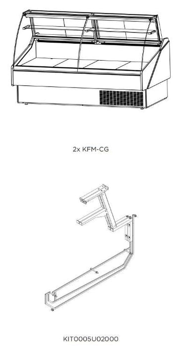 Hydra-Kool KFM-OF-80-S Fresh Meat Open Front Deli Case - Top Restaurant Supplies
