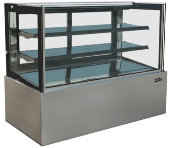 Kool-It KBF-36D Flat Glass Display Case, 35.4" Wide, 10 Cu. Ft. - Top Restaurant Supplies
