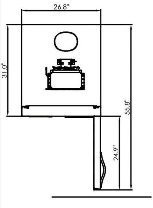 Kool-It KTSR-1 Single Door Refrigerator Top Mount, 26.8" Wide, 19.4 Cu. Ft. - Top Restaurant Supplies