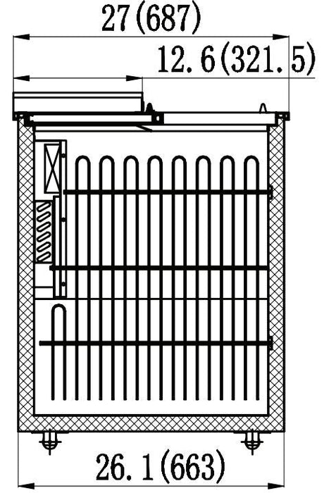 IKON IBC-95 Bottle Cooler, 95.3" Wide, 26 Cu. Ft. - Top Restaurant Supplies