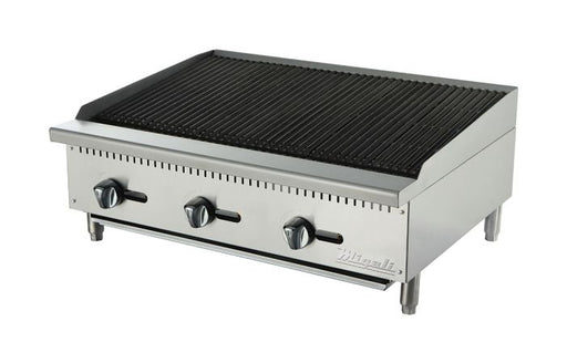Migali 36" Wide Char-Rock Broiler - 105,000 BTU, Competitor Series, C-CR36 - Top Restaurant Supplies