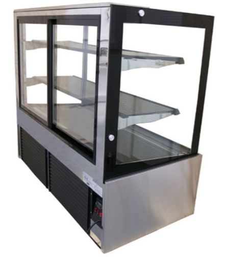Kool-It KBF-36 Flat Glass Display Case, 35.4" Wide, 10 Cu. Ft. - Top Restaurant Supplies