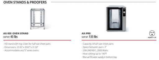 Axis AX-513RH Half Size Convection Oven with Humidity, Manual Controls, Reversing Fan, 3 shelves - Top Restaurant Supplies