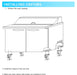KOOL-IT KSTM-48-2  SANDWICH PREP TABLE - MEGATOP - 48in - Top Restaurant Supplies