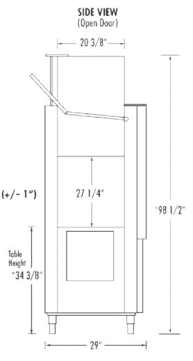 Jet-Tech 747HH - High-temp Deluxe Door Type Warewasher - Top Restaurant Supplies
