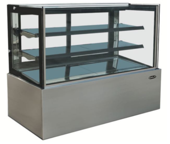Kool-It KBF-36 Flat Glass Display Case, 35.4" Wide, 10 Cu. Ft. - Top Restaurant Supplies