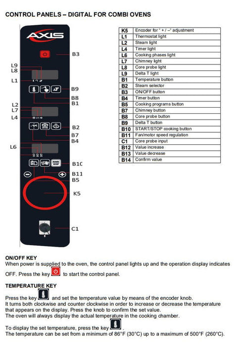 Axis AX-514RH Half Size Convection Oven with Humidity
 Manual Controls - Reversing Fan - 4 shelves - Top Restaurant Supplies