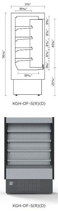 Hydra-Kool KGH-OF-30-S KGH-OF Grab-N-Go High Profile Case - Top Restaurant Supplies