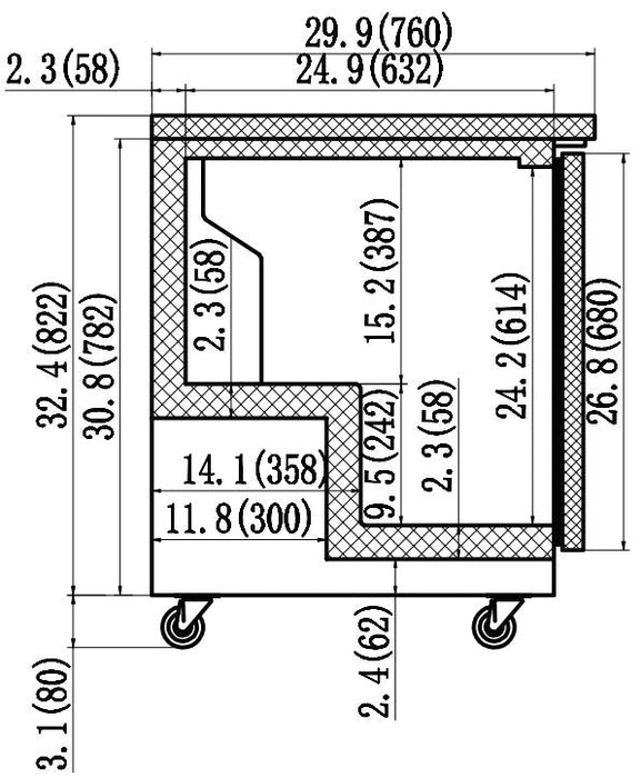 IKON IUC48F Undercounter Freezer, 48.2" Wide, 10.1 Cu. Ft. - Top Restaurant Supplies