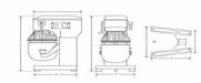 Dutchess DUT/AV-01 10 Quart Counter Top Planetary Mixer, 115/60/1, 1/3HP, 8 amps - Top Restaurant Supplies