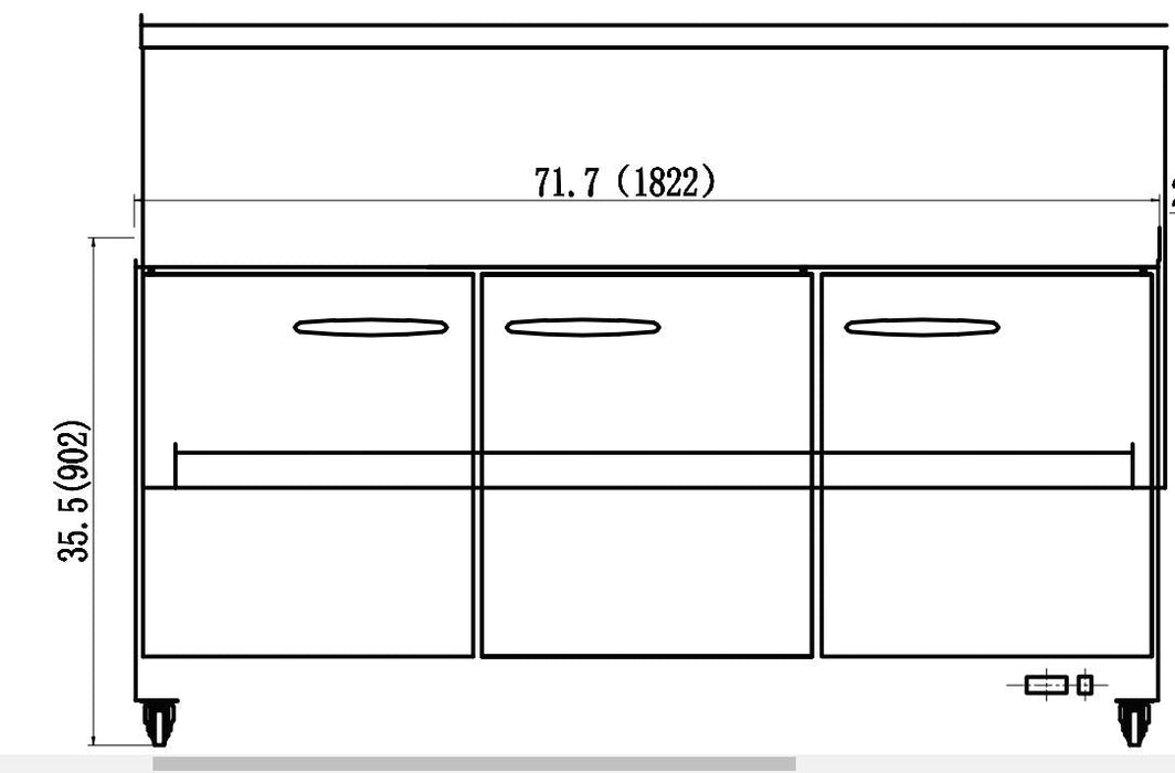 IKON IUC72R Undercounter Refrigerator, 71.7" Wide, 15.6 Cu. Ft. - Top Restaurant Supplies