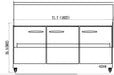 IKON IUC72R Undercounter Refrigerator, 71.7" Wide, 15.6 Cu. Ft. - Top Restaurant Supplies