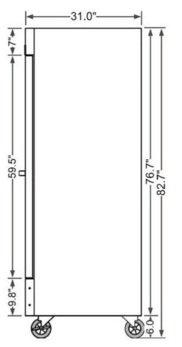 Kool-It KBSF-2 Double Door Freezer Bottom Mount, 53.98" Wide, 42.3 Cu. Ft. - Top Restaurant Supplies