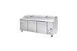 KOOL-IT KPT-93-3  PIZZA PREP TABLE - 93in WITH PANS - Top Restaurant Supplies
