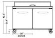 Kool-It KST-60-2 60??Sandwich Prep Table, 16.7 Cu. Ft. - Top Restaurant Supplies
