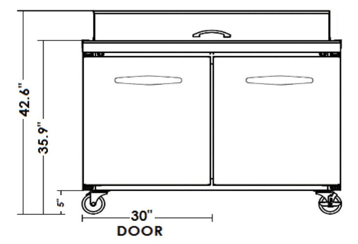 Kool-It KST-60-2 60??Sandwich Prep Table, 16.7 Cu. Ft. - Top Restaurant Supplies