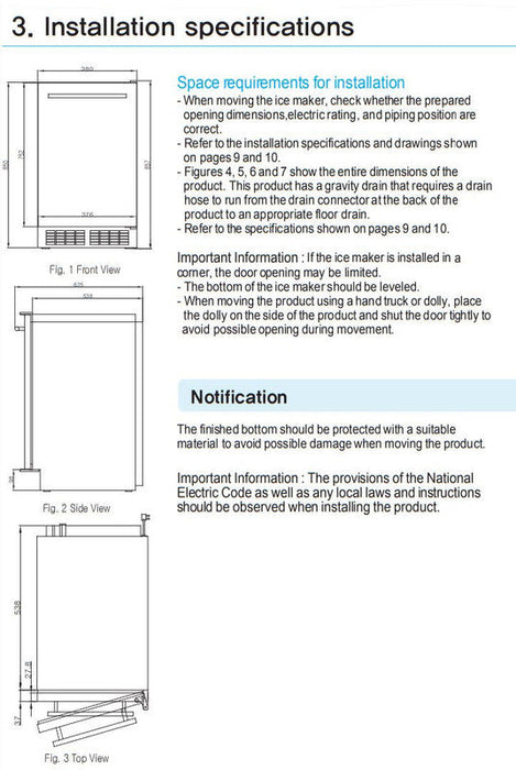 Kool-It KOU-70-AB Undercounter Outdoor Ice Maker, 66 Lbs. Per Day, undercounter, bell-shaped ice - Top Restaurant Supplies