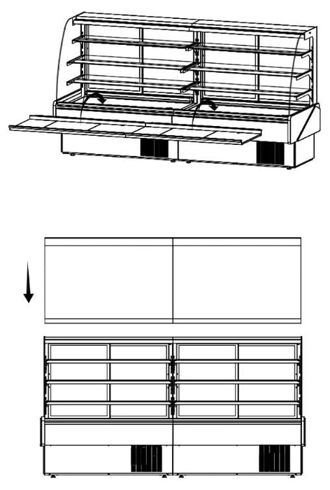 Hydra Kool KBD-CG-60-D Curved Glass Bakery Deli Case - Top Restaurant Supplies